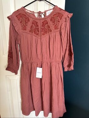Bohme Rose Embroidered Peasant Dress